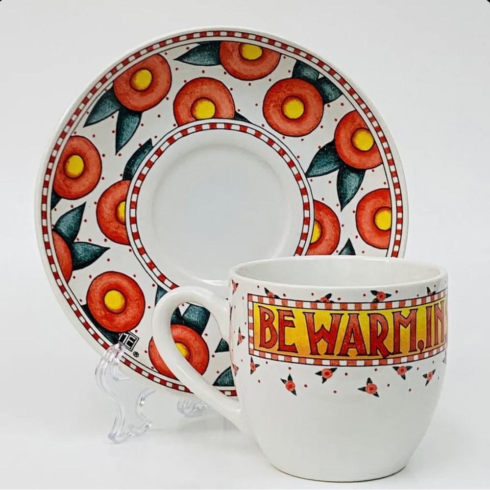 Mary Engelbreit Be Warm Inside and Out cup/saucer